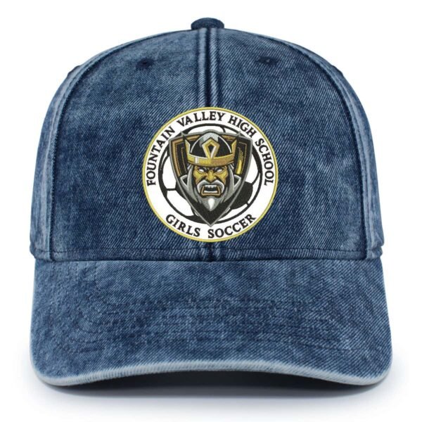 Distress denim cap