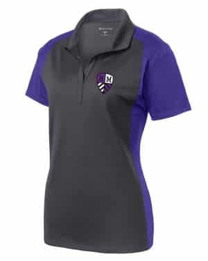 Colorblock Micropique Polo Shirts for Ladies