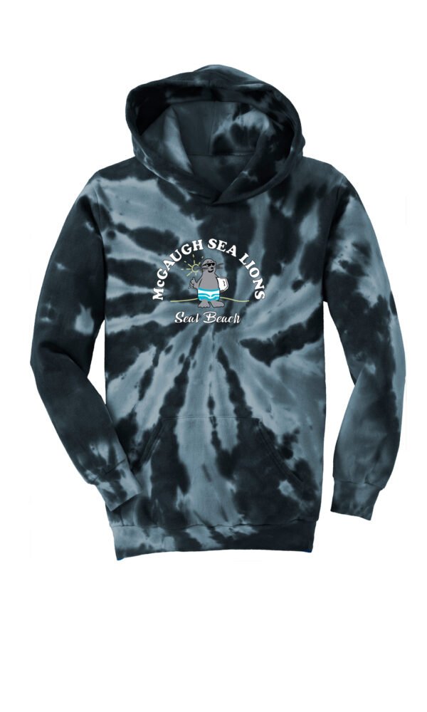 Tie-Dye Hoodie. 80/20 cotton poly.