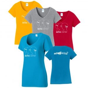 Ladie's, Echo Center Premium Cotton T shirt